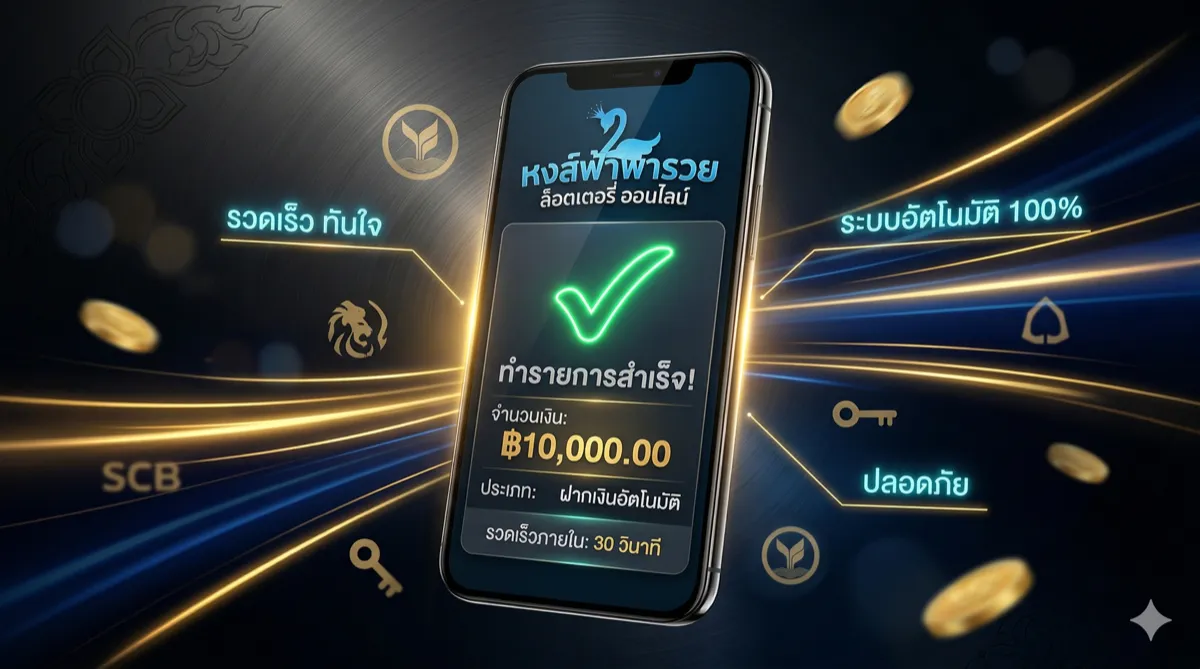 ฝากถอนหวยออนไลน์ ครบทุกช่องทาง ออโต้ 30 วินาที